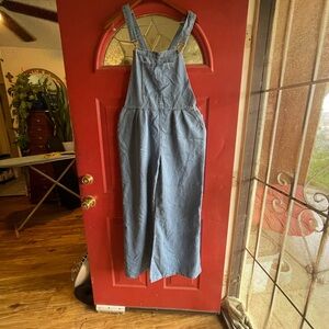 Light Blue Women's Denim Overalls - Casual Wide Leg